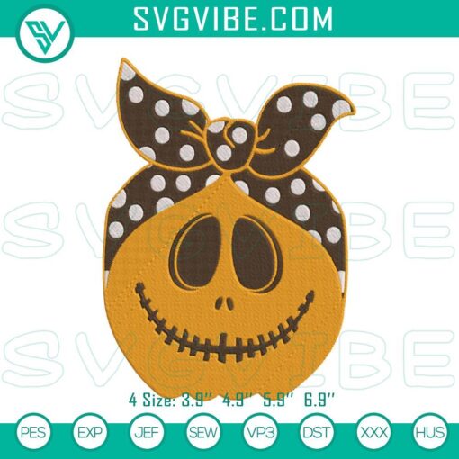 Pumpkin face bandana embroidery design for Halloween, featuring a cute pumpkin. Perfect for spooky attire.