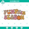 Fall retro pumpkin season digital cut files in SVG, PNG, DXF, and EPS formats for crafts and design projects.