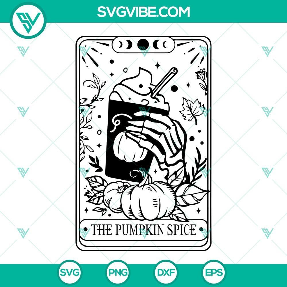 pumpkin-spice-skull-tarot-svg-the-pumpkin-spice-tarot-card-svg-pumpkin-spice-latte-svg-4-mockup.jpg Pumpkin Spice Skull Tarot Card SVG - Halloween-themed tarot card design with pumpkin spice elements, ideal for digital downloads.