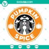 Pumpkin Spice Starbucks logo SVG download featuring fall pumpkin Starbucks coffee design.