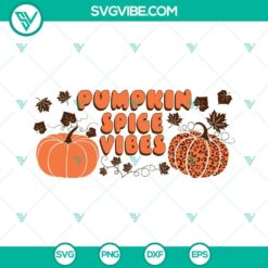 Pumpkin Spice Vibes Libbey 16oz Can Glass wrap SVG PNG DXF vector file for autumn-themed craft projects.