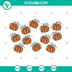 Halloween-themed pumpkins full wrap design for Starbucks 24oz cold cup in SVG, PNG, DXF, and EPS formats.