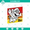 Retro Raccoon Mario 80s SVG file with Super Mario 3 designs in PNG, DXF, and EPS formats for digital crafting.