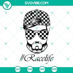 Racing Family SVG Download, Messy Bun Race Life SVG File, Racing Mom SVG Image, Race