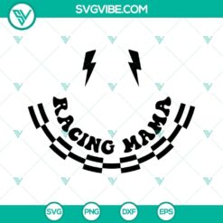 Checkered flag SVG images for Racing Mama on Mother’s Day celebration, ideal for digital download.