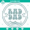 Rad Dad surfing Father's Day gift SVG image with cool design for Cricut. Perfect for dads who love surfing. High-quality PNG, EPS, DXF, PDF files.