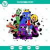 Rainbow Friends SVG file with PNG, DXF, EPS formats for Cricut, colorful and whimsical digital design for crafts and projects.