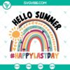 Colorful summer and last day of school SVG images for cutting projects in various file formats. Ideal for crafters and DIY enthusiasts.