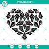 Raised fist hand heart design with Black Pride and Juneteenth themes in SVG format for download.
