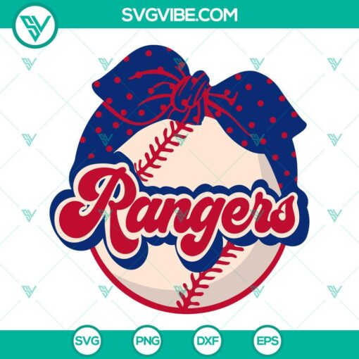 Rangers Baseball Mom Life SVG - Texas Rangers design for download in PNG, DXF, and EPS formats. Perfect for a baseball fan mom!