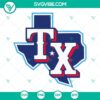 Rangers Baseball Texas Map SVG design featuring Texas Rangers team logo and map outline, available in multiple file formats.