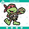 Raphael Ninja Turtle Pizza SVG File of TMNT Leonardo design in PNG DXF EPS Cut format for crafts and projects.