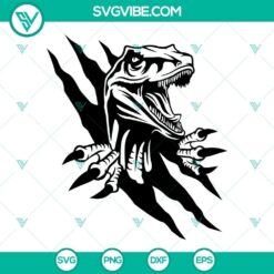 Velociraptor Dinosaur scratching wall SVG image, fierce raptor design for digital projects.