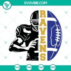 Ravens Football Half Player SVG Image, Ravens Team SVG Images, Half Football
