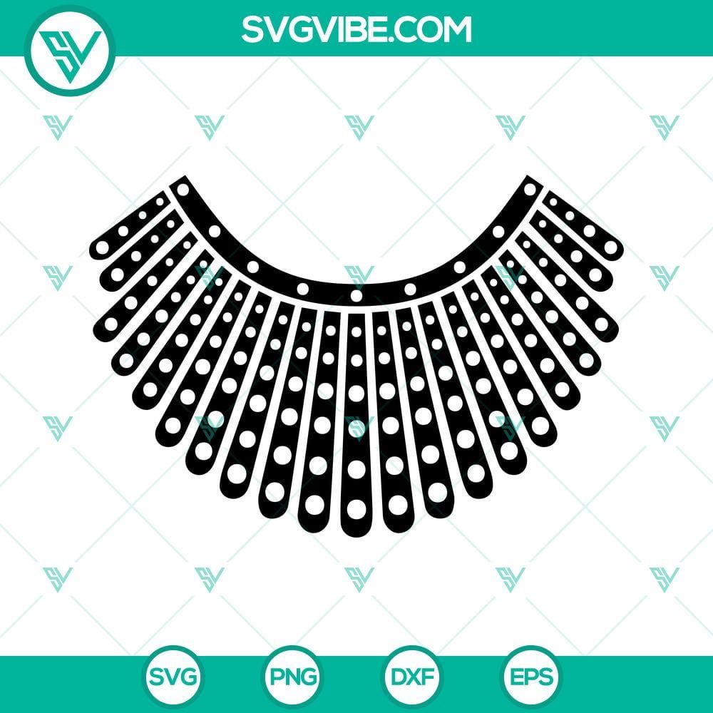 RBG Collar SVG, Ruth Bader Ginsburg Collar SVG, RBG SVG RBG collar SVG files featuring Ruth Bader Ginsburg collar design, perfect for download.