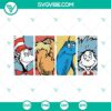 Colorful Dr. Seuss-themed SVG file for Read Across America Day celebration, perfect for Cricut projects - PNG, DXF, EPS formats available.