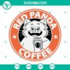 Red Panda Turning Red SVG design, perfect for coffee lovers and panda enthusiasts. Ideal for crafting and digital projects.