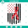 Red Ribbon Week American Flag SVG design with patriotic red ribbon and cut file formats for crafting projects.