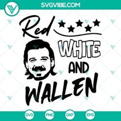 Red, white, and Wallen SVG files featuring various designs for instant download. Ideal for crafts and digital projects.