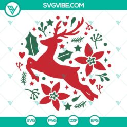 Reindeer Christmas SVG and Ornament design for download, PNG and EPS files available. Ideal for holiday crafting projects.