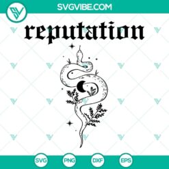 Reputation Snake, Rep, Taylor Swift The Eras Tour SVG file showcasing a digital design suitable for fans and enthusiasts.