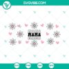 Retro Mama Flower Libbey Can Glass Wrap SVG with cute mom design, ideal for digital crafts and projects.