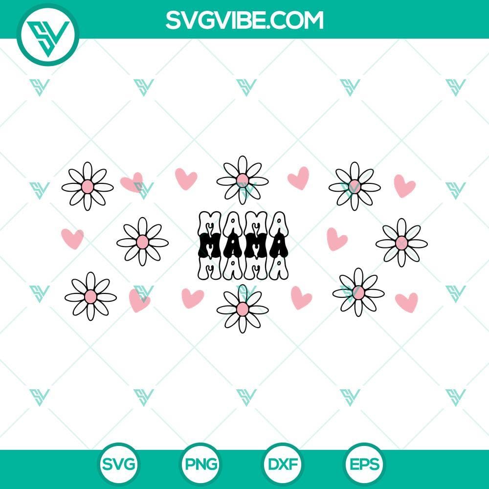 retro-mama-flower-16oz-libbey-can-glass-wrap-svg-cute-mom-svg-mothers-day-cup-wrap-svg-png-dxf-eps-2-mockup.jpg Retro Mama Flower Libbey Can Glass Wrap SVG with cute mom design, ideal for digital crafts and projects.