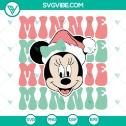 Retro Santa Minnie SVG image with Christmas design, perfect for crafts and holiday projects. Vintage Christmas SVG file.