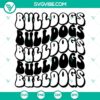 Retro wavy Georgia Bulldogs SVG file with PNG, DXF, and EPS formats for cutting machines.