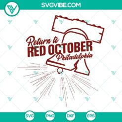 Red October Philadelphia SVG images with October Philadelphia theme.