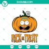Rick and Morty themed pumpkin Halloween SVG file with "I Turned Myself Into A" quote for decorating.
