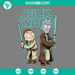 Rick and Morty Star Wars crossover design in SVG, PNG, EPS, and DXF file formats for download.
