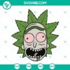 Rick Sanchez from Rick And Morty smoking weed, detailed SVG design. Perfect for fans of the show.