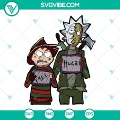Rick Morty Jason And Freddy SVG Files, Scary SVG Images, Rick And Morty