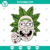 Rick and Morty stoner cartoon smoking weed SVG file, suitable for download.