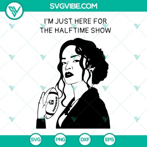 Rihanna Super Bowl 2023 SVG Download featuring "I'm Just Here For The Halftime Show" design, perfect for fans.