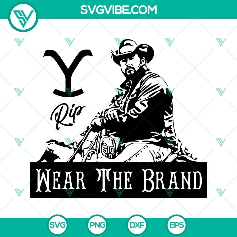 Rip Wheeler Yellowstone SVG Download, Yellowstone Rip Wear The Brand SVG Images Rip Wheeler Yellowstone SVG download featuring the iconic phrase "Rip Wear The Brand" in a unique design, perfect for Yellowstone fans.