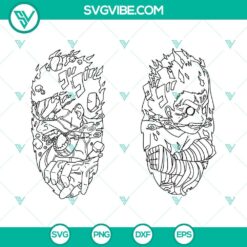 Rock Lee and Guy inspired anime SVG file for download - includes Naturo character, suitable for cutting and crafting with PNG, DXF, EPS formats.