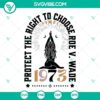 Roe v Wade 1973 SVG file with women's rights and pro Roe design elements for download.
