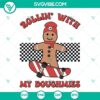 Rollin With My Doughmies SVG File featuring a vintage design, perfect for baking enthusiasts. Great for t-shirts, mugs, and more.