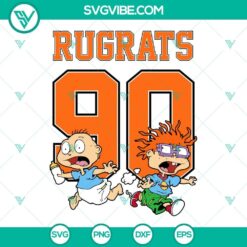 Rugrats 90s theme SVG files featuring Chuckie Finster and Tommy Pickles designs. Perfect for 90s nostalgia projects.