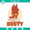Rusty Bluey and Friends SVG design for download - PNG, DXF, EPS Cut Files, featuring Bluey Dog and friends in a vibrant and detailed design.
