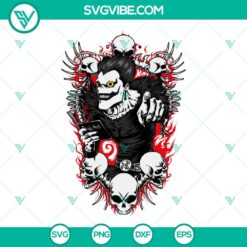 Ryuk and Death Note anime series SVG images bundle for download in PNG, DXF, EPS files.