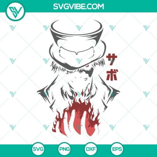 One Piece Sabo vector design in SVG format for download, featuring Anime Japan inspired art in PNG, DXF, and EPS formats.