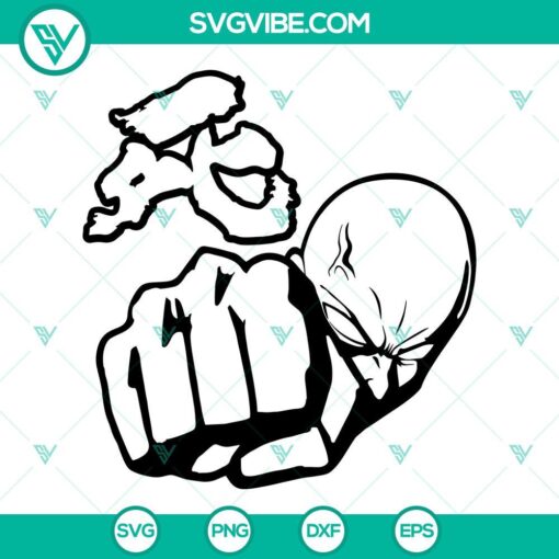 Saitama One Punch Man SVG image with Anime SVG File in PNG DXF EPS format, featuring a unique character design.
