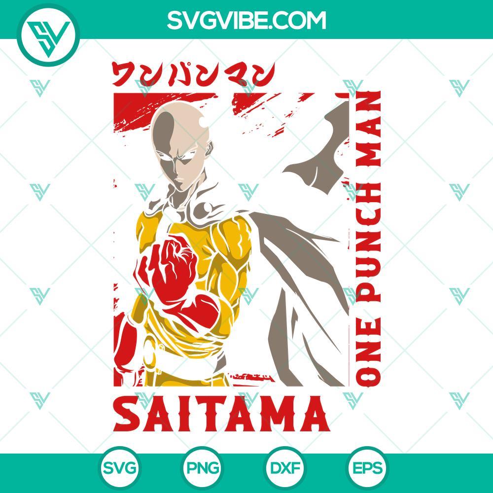 Saitama SVG, One Punch Man SVG PNG DXF EPS Cut Files Saitama One Punch Man SVG file with PNG, DXF, and EPS cut files. Ideal for digital designs and crafts.