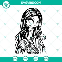 Sally SVG Download with Nightmare Before Christmas and Halloween SVG Files, spooky and festive design for crafting projects.