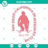 Vintage 1985 San Diego California Skateboard Club SVG images, perfect for skateboarding projects.
