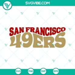 San Francisco 49ers football team logo SVG download with PNG, DXF, and EPS cut files for crafting projects.