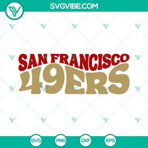 San Francisco 49ers football team logo SVG download with PNG, DXF, and EPS cut files for crafting projects.